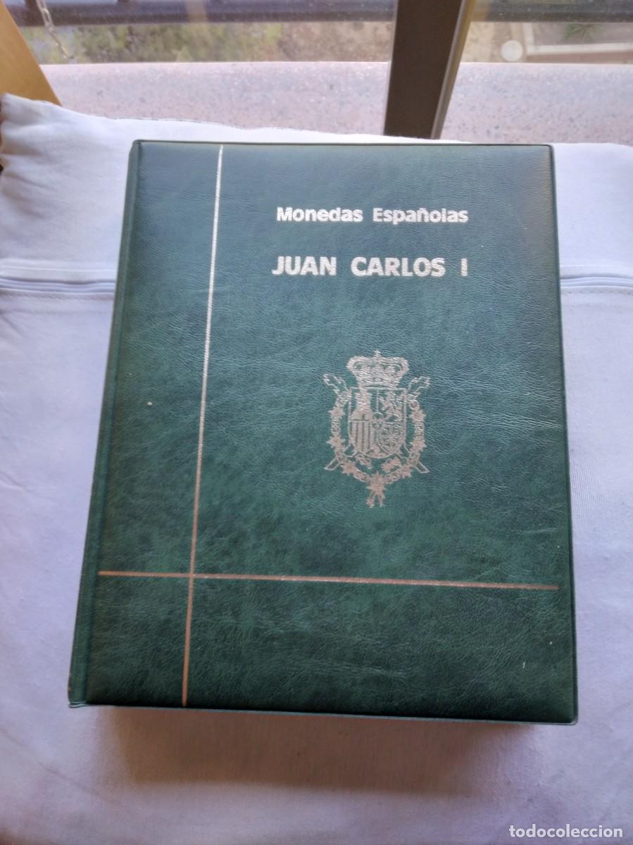 Moedas Juan Carlos I: ALBUM PRONUMAS CON ESTUCHE J.CARLOS 147 MONEDAS DIFERENTES EN 9 HOJAS