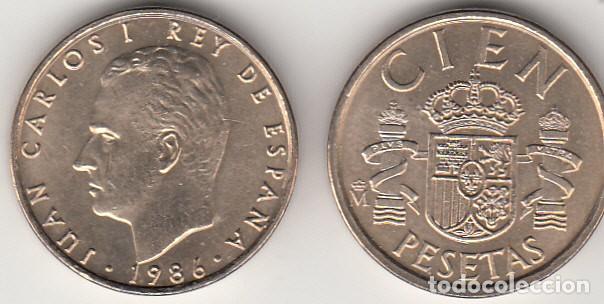 Monedas Juan Carlos I: 2 MONEDAS DE 100 PESETAS DE 1986, UNA FLOR DE LIS ARRIBA, OTRA FLOR DE LIS ABAJO - SIN CIRCULAR