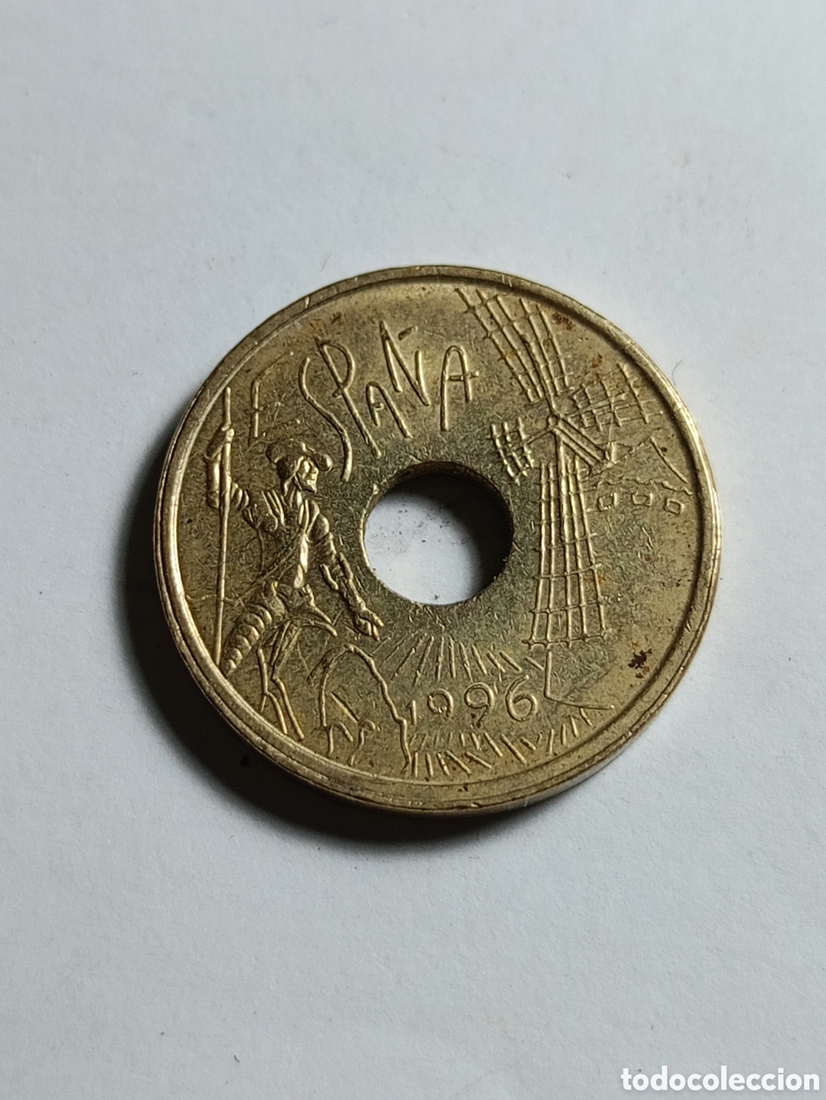 Moedas Juan Carlos I: Moneda de 25 pesetas. A&ntilde;o 1996. Castilla la Mancha. Juan Carlos 1&ordm;. MBC.