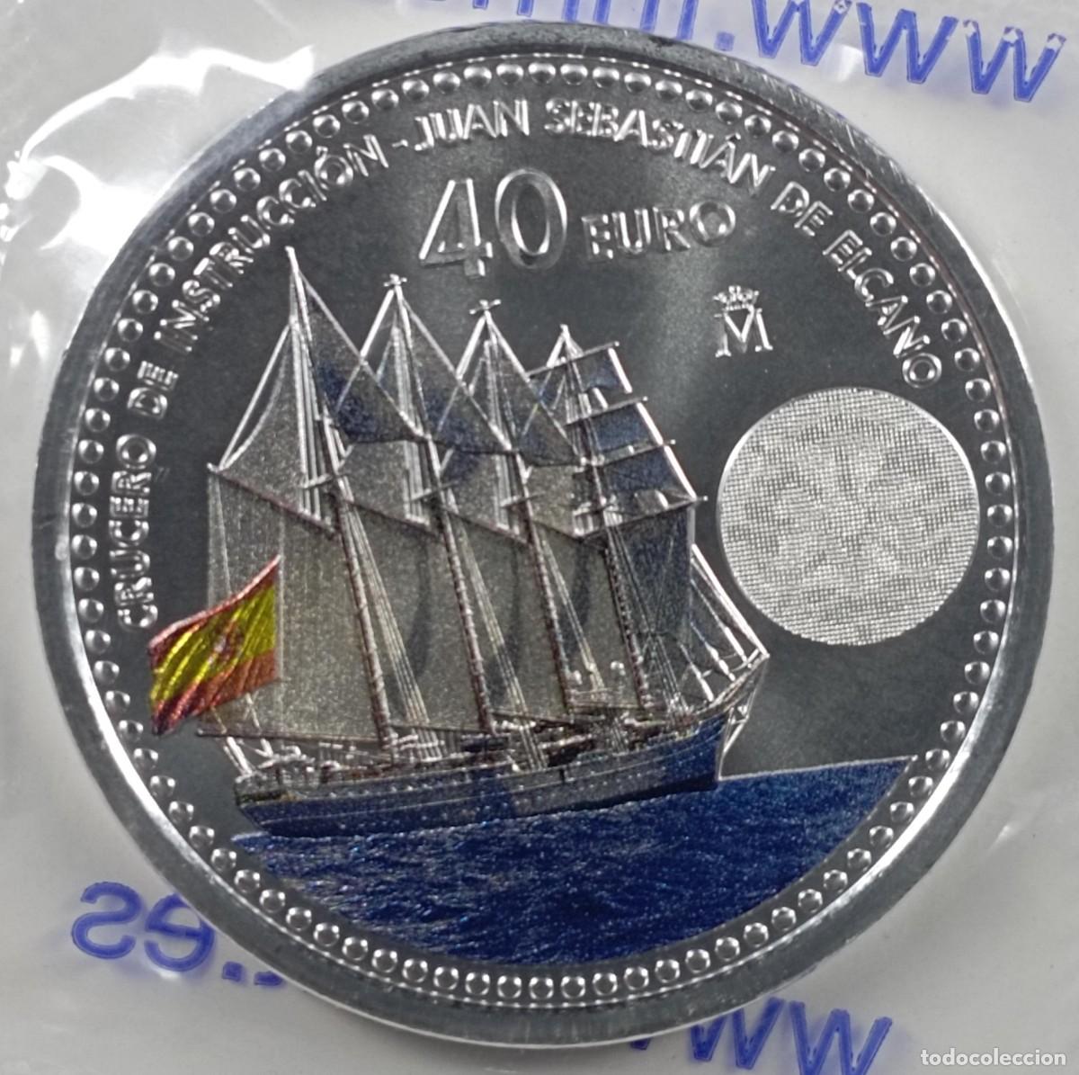 Moedas Juan Carlos I: Moneda de Espa&ntilde;a 40 euros del 2025 de plata, Princesa de Asturias (Juan Sebasti&aacute;n de Elcano)