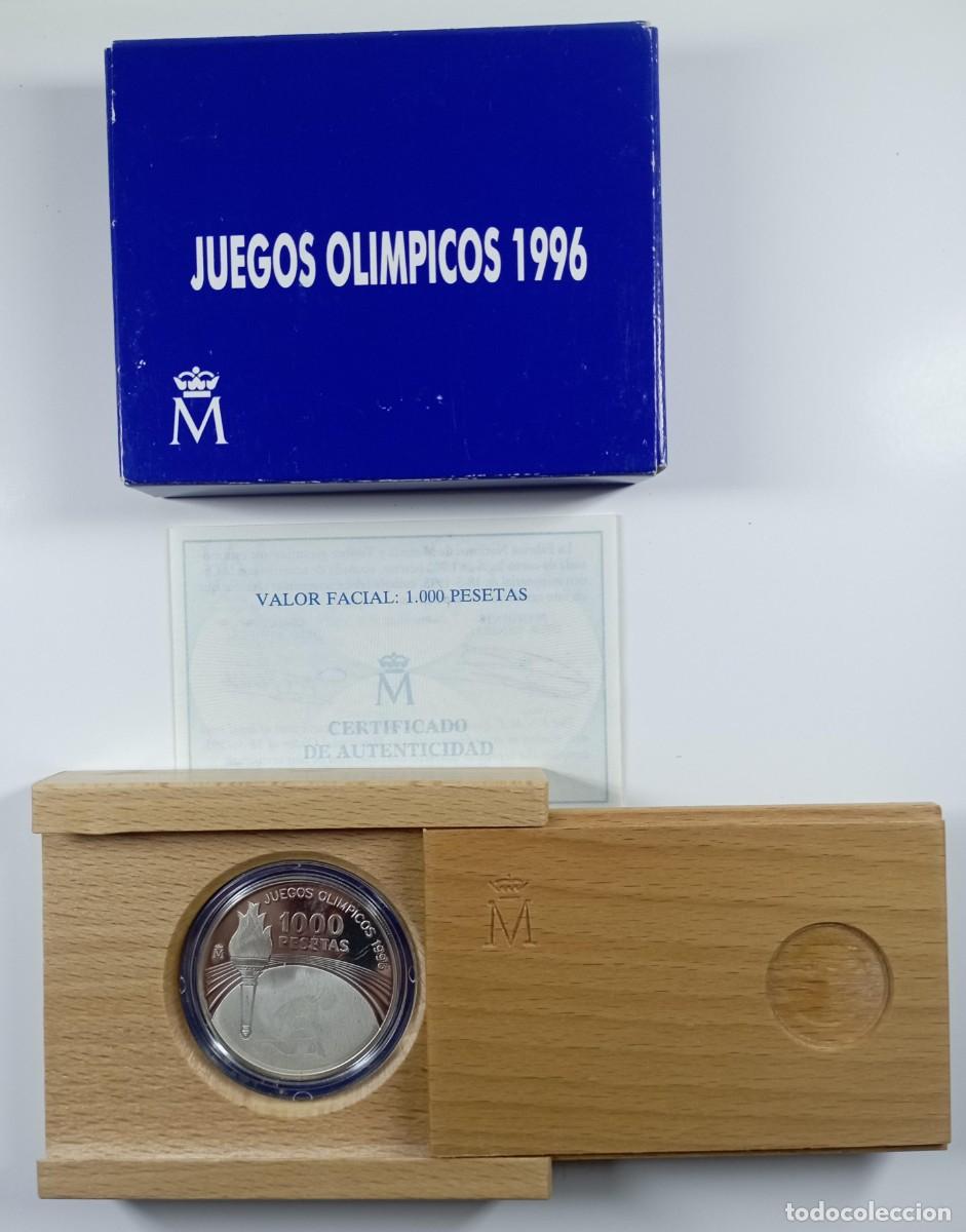 Monedas Juan Carlos I: Moneda de Espa&ntilde;a 1.000 pesetas 1995 de plata (Olimpiadas Atlanta 1996)