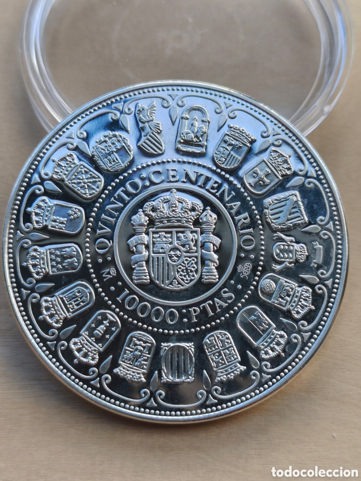 M&uuml;nzen unter Juan Carlos I: 10000 pesetas (Cincuent&iacute;n) Espa&ntilde;a 1989 V Centenario plata 0.925