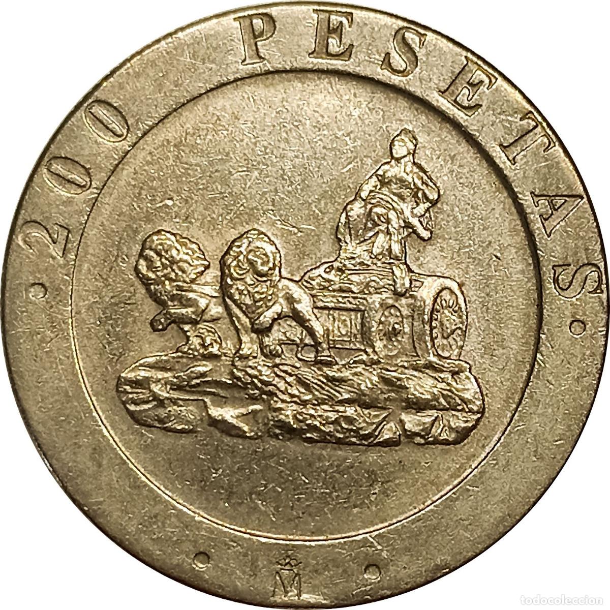Monedas Juan Carlos I: &Omega; Espa&ntilde;a. 200 pesetas de 1990. (Juan Carlos de Borb&oacute;n). KM# 855. (572).
