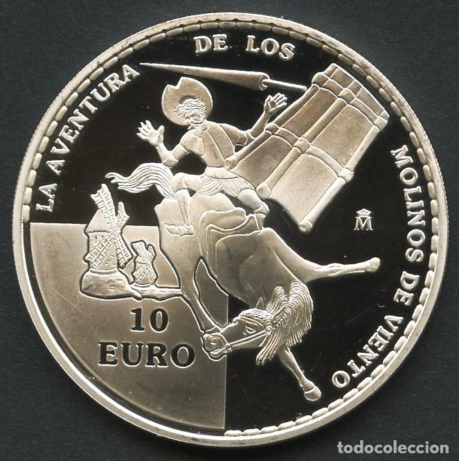 Monedas Juan Carlos I: ESPA&Ntilde;A, MONEDA DE PLATA, IV CENTENARIO DE EL QUIJOTE, VALOR: 10 EURO, 2005, PROOF