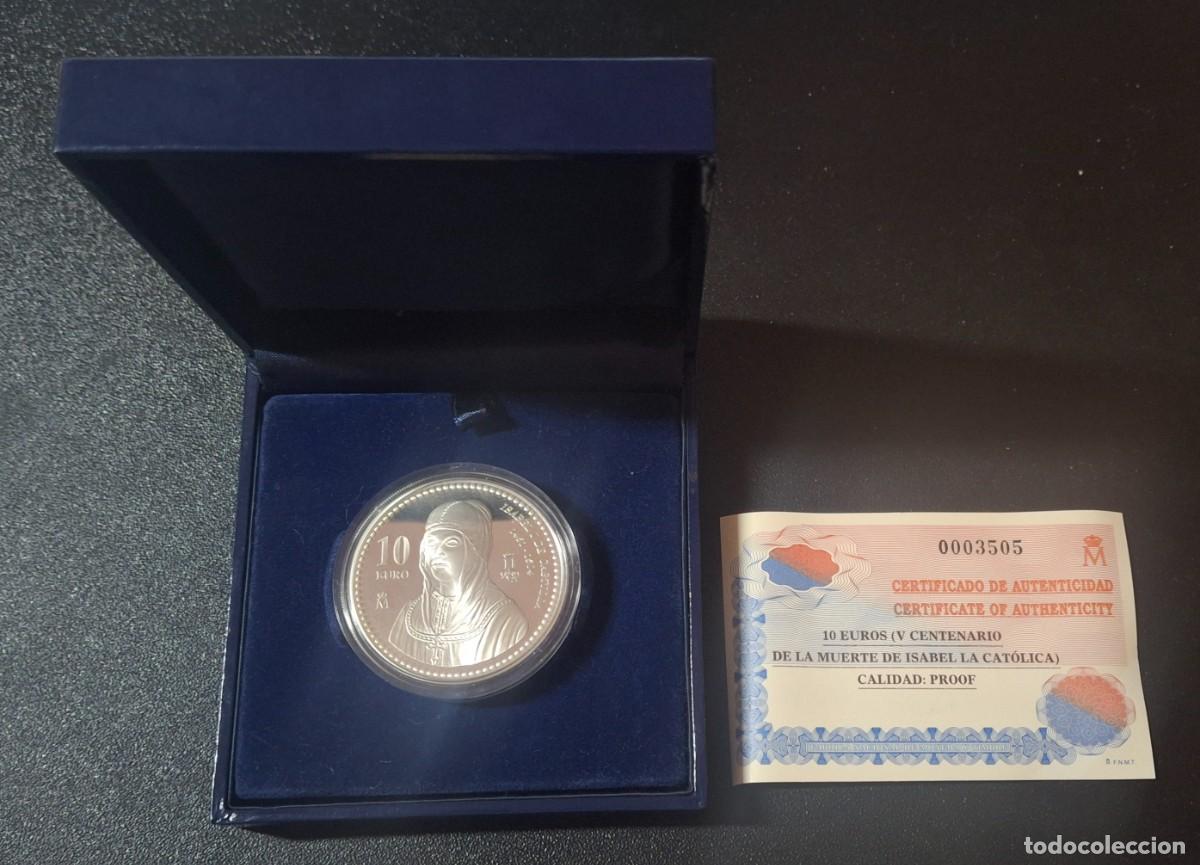 Monedas Juan Carlos I: Espa&ntilde;a 10 Euro 2004 V Centenario de la muerte de Isabel la cat&oacute;lica (PROOF)