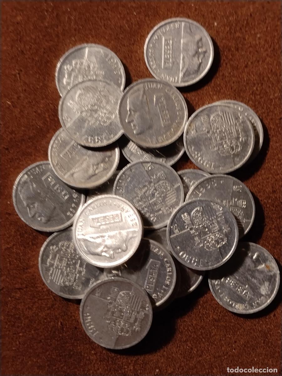 Monedas Juan Carlos I: Lote 20 monedas de 1 Peseta Juan Carlos I (Espa&ntilde;a) &ndash; Varias fechas &ndash; Buen estado