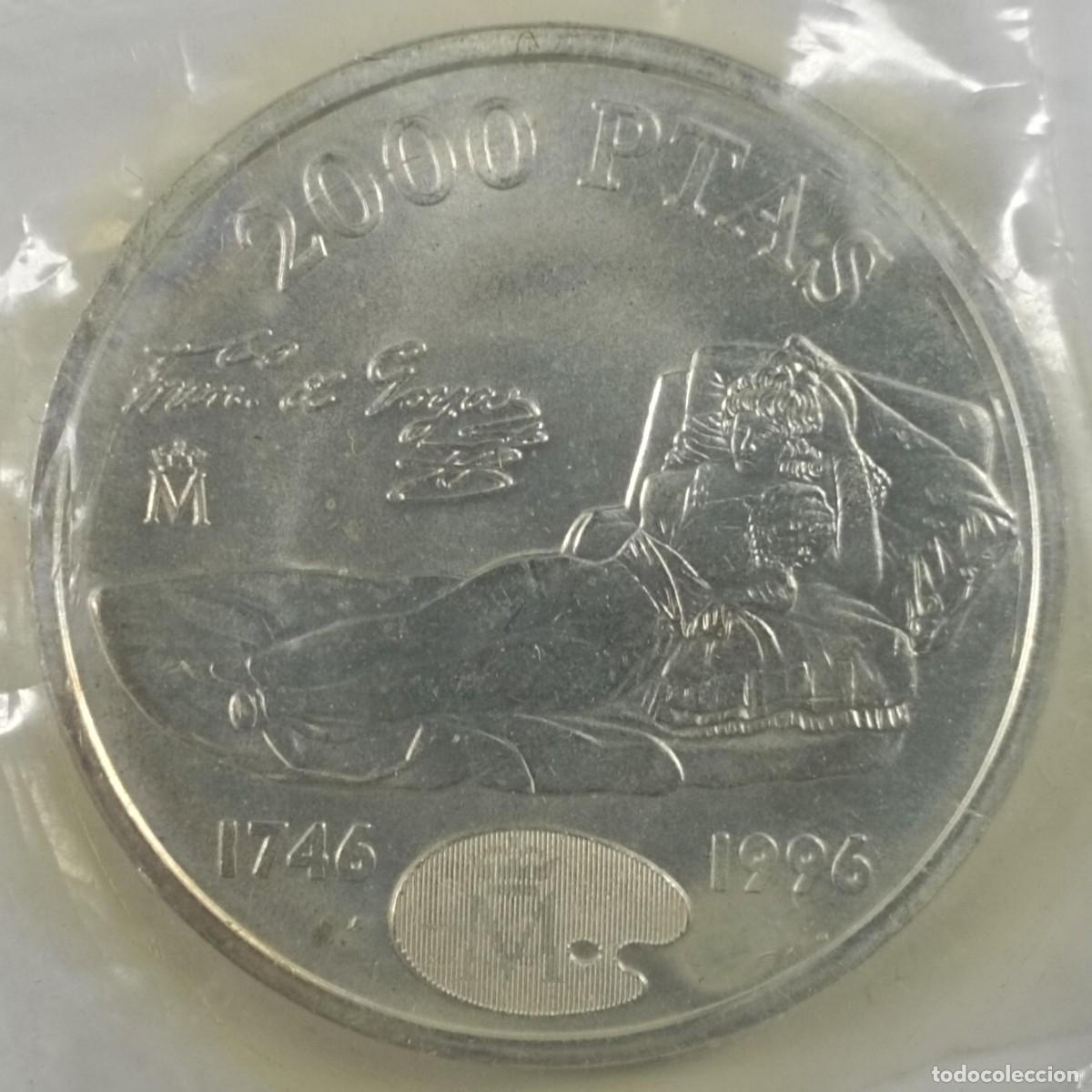 Monedas Juan Carlos I: Moneda de Espa&ntilde;a 2.000 pesetas de 1996 de plata (Francisco de Goya)