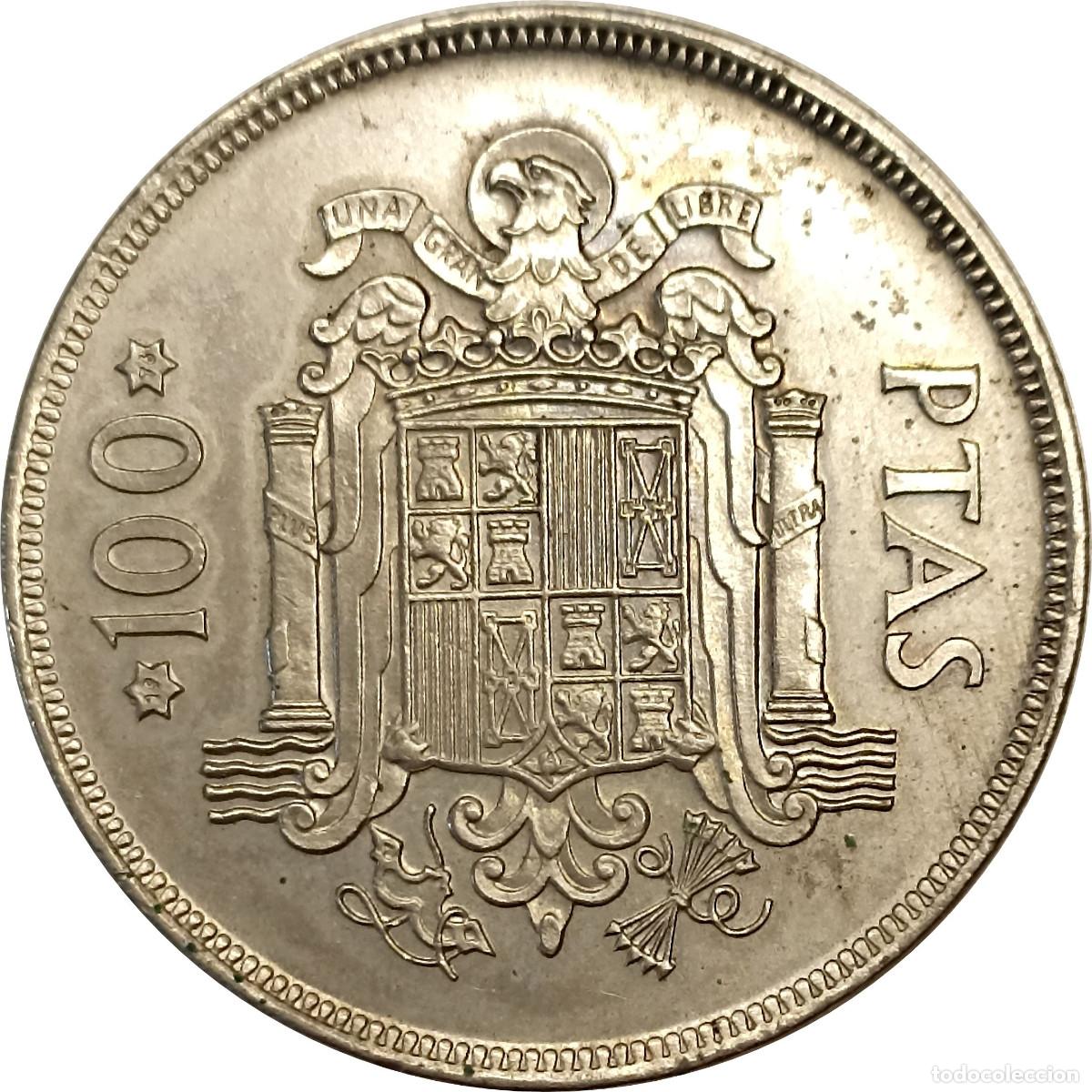 Monedas Juan Carlos I: Espa&ntilde;a. 100 pesetas de 1975 *76, (Juan Carlos de Borb&oacute;n). KM# 810. (183).