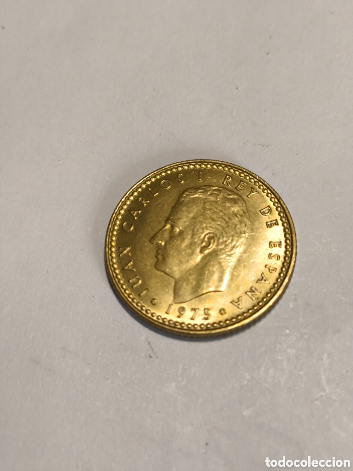 Monedas Juan Carlos I: 1 Pta Espa&ntilde;a 1975 estrella 78 variante Chile punto en lugar de Tilde en la E&ntilde;ey