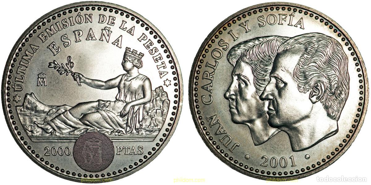 Monedas Juan Carlos I: 1381 ESPA&Ntilde;A 2001 2000 PESETAS 2001 HISPANIA