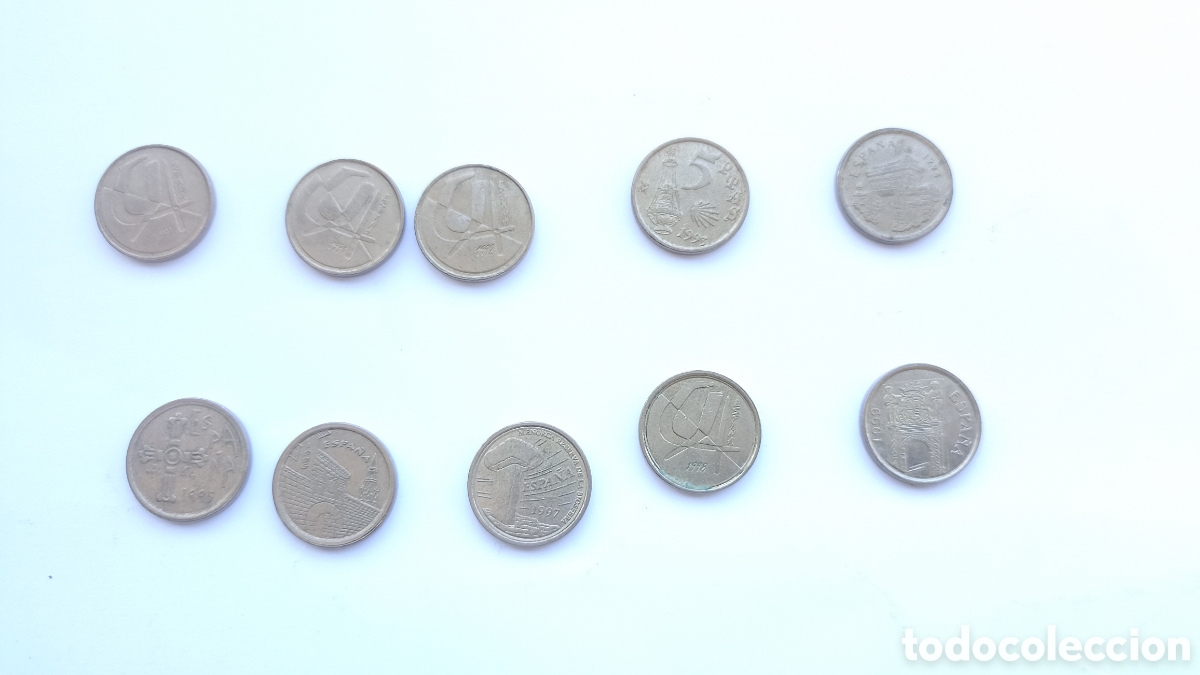 Monedas Juan Carlos I: Lote monedas 5 pesetas 1990 a 1999