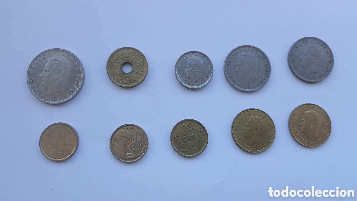 Monedas Juan Carlos I: Lote 10 monedas distinto valor Juan Carlos I