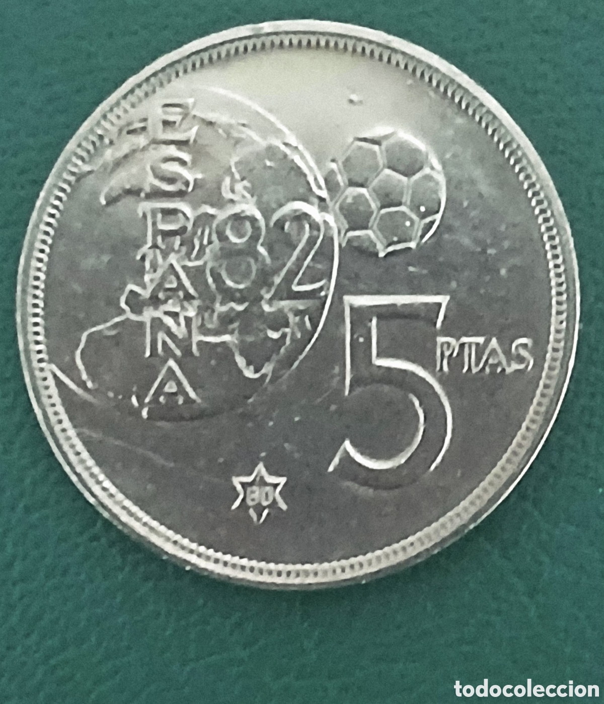 Monedas Juan Carlos I: CINCO PESETAS 1975*80 ERROR DEL MUNDIAL (NUEVO)