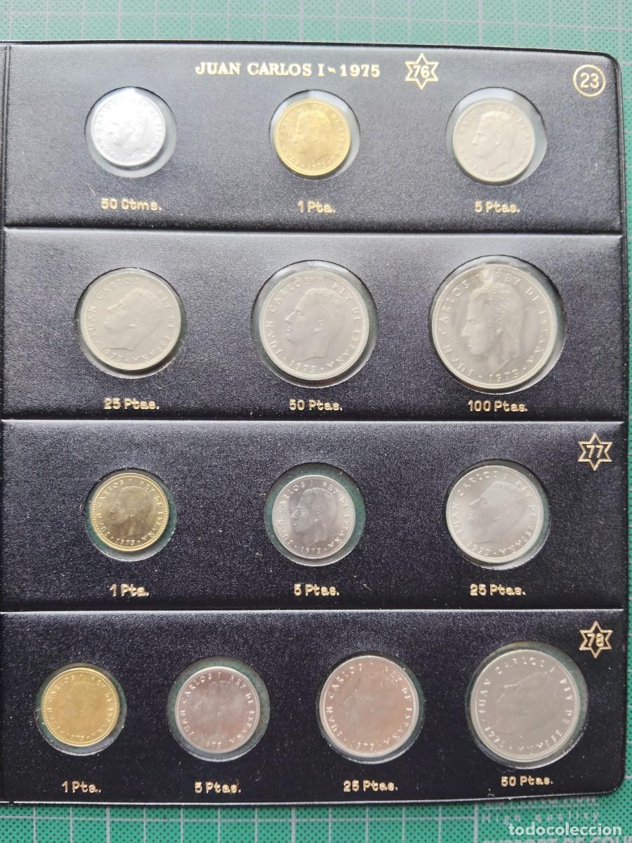 M&uuml;nzen unter Juan Carlos I: HOJA PARDO: MONEDAS JUANCARLOS 1976-1977-1978 / SIN CIRCULAR
