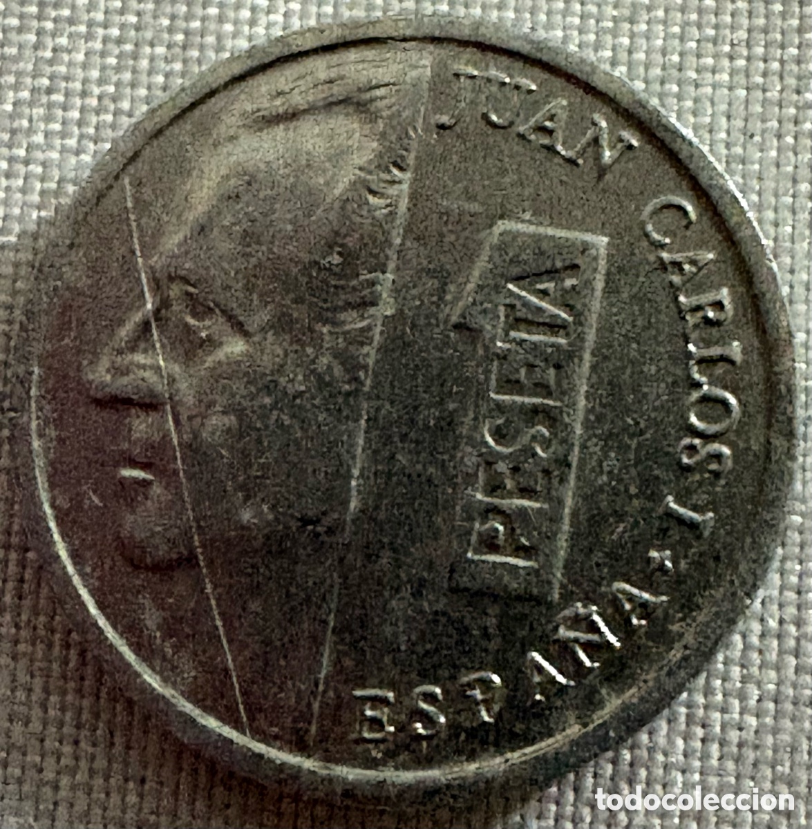 Moedas Juan Carlos I: MONEDA 1 PESETA 1997. CON EL ESCUDO CORONADO D ESPA&Ntilde;A FLANQUEADO POR COLUMNAS
