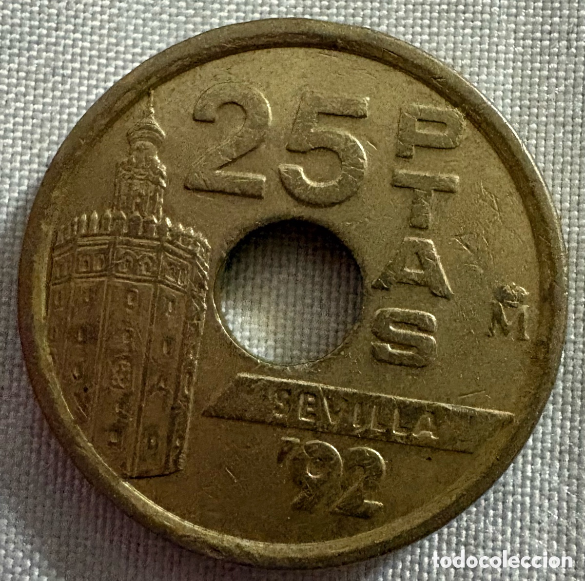 Monedas Juan Carlos I: MONEDA CONMEMORATIVA 25 PESETAS . EXPO &lsquo;92 UNIVERSAL. SEVILLA. ESPA&Ntilde;A
