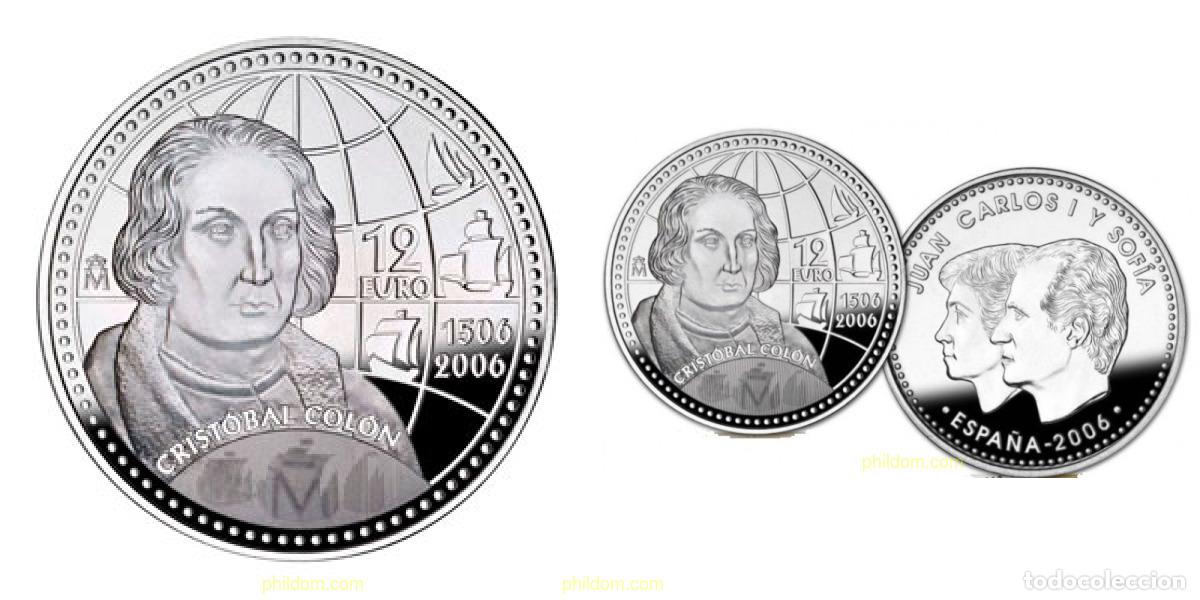 Monedas Juan Carlos I: 1711 ESPA&Ntilde;A 2006 12 EUROS 2006 V CENTENARIO DE LA MUERTE DE CRIST&Oacute;BAL COL&Oacute;N.
