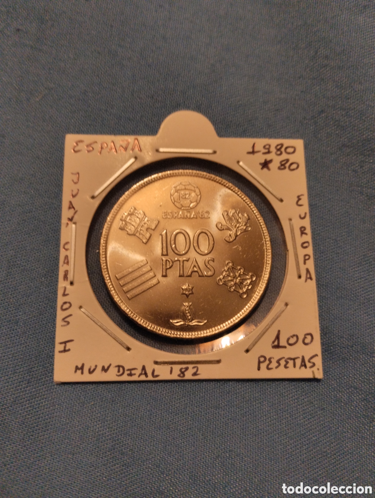 Monedas Juan Carlos I: Moneda Espa&ntilde;a 100 pesetas 1980 estrella 80 ebc encartonada