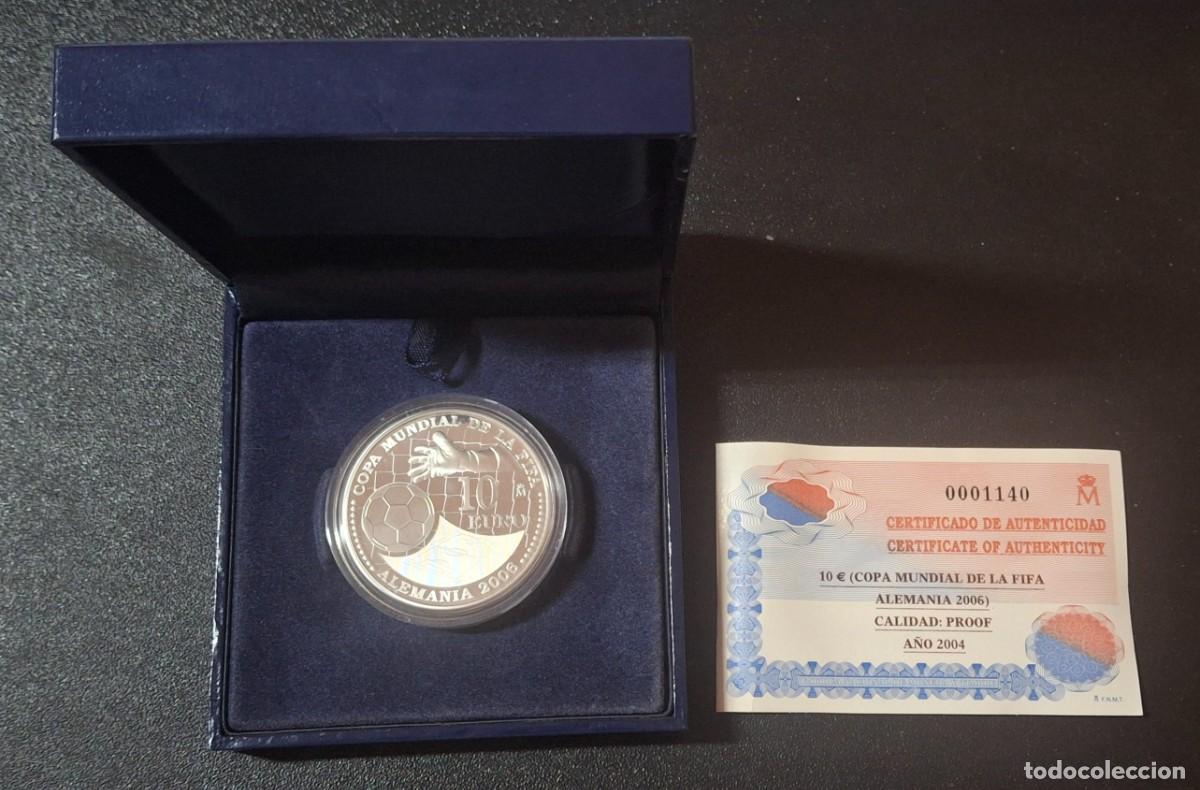 Monedas Juan Carlos I: Espa&ntilde;a 10 Euro 2004 Copa mundial de la FIFA Alemania 2006 (PROOF)