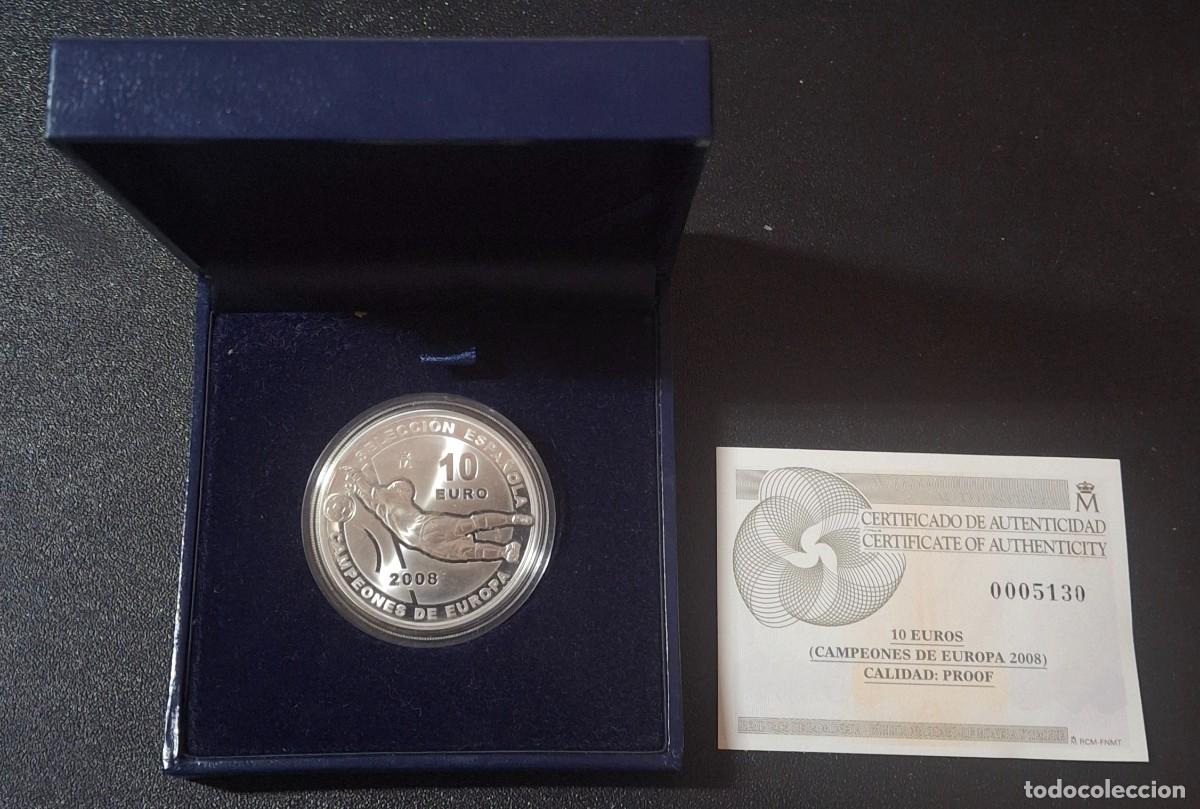 Monedas Juan Carlos I: Espa&ntilde;a 10 Euro 2008 Campeones de Europa 2008 (PROOF)