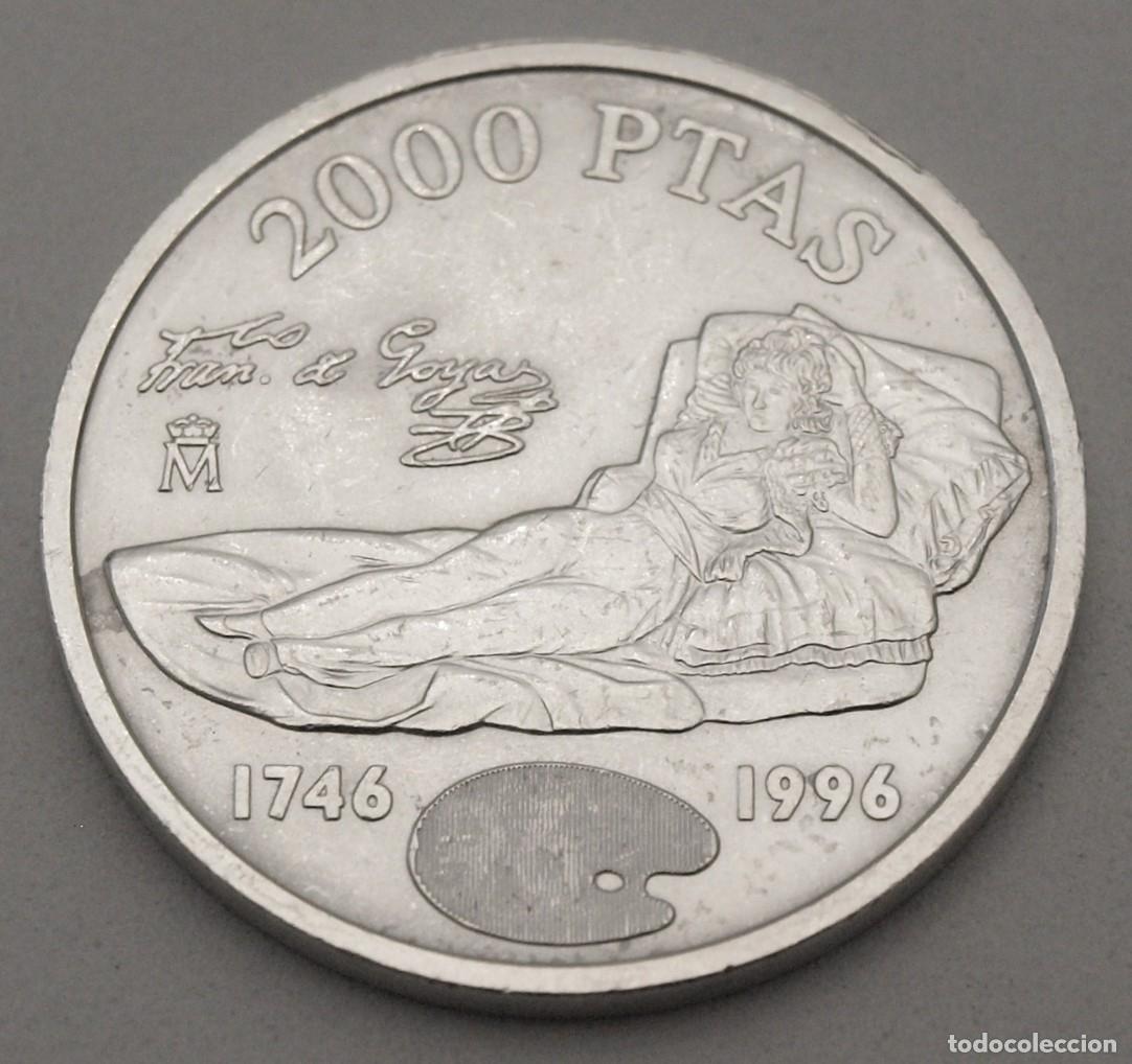 Monedas Juan Carlos I: MONEDA DE PLATA DE 2000 PESETAS 1996. LA MAJA VESTIDA. GOYA. 1746-1996. VER FOTOS Y DESCRIPCION