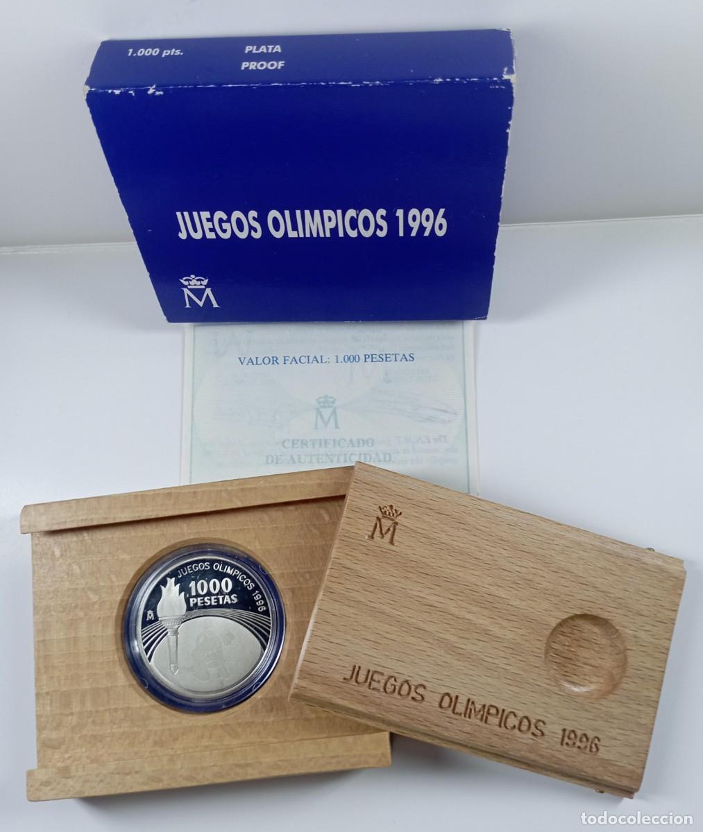Monedas Juan Carlos I: Moneda de Espa&ntilde;a 1.000 pesetas 1995 de plata (Olimpiadas Atlanta 1996)