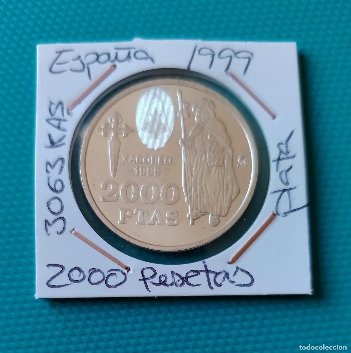 Monedas Juan Carlos I: MONEDA DE ESPA&Ntilde;A - 2000 PESETAS DE PLATA - A&Ntilde;O 1999 - EBC++ - 3063KAS
