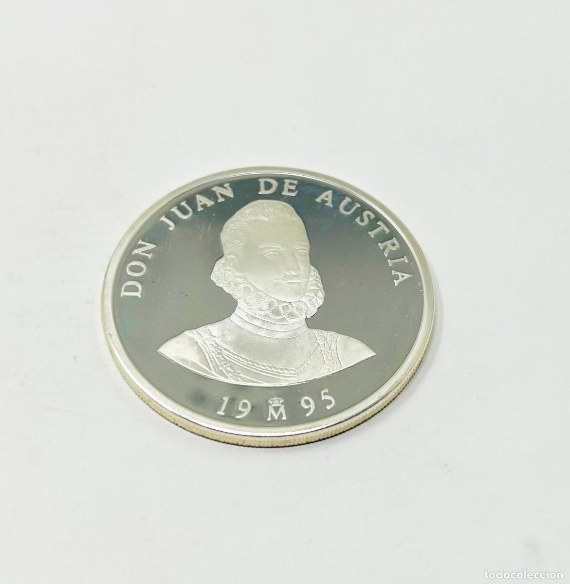 Monedas Juan Carlos I: Moneda 5 ECU Espa&ntilde;a 1995 Don Juan de Austria Onza Plata Proof