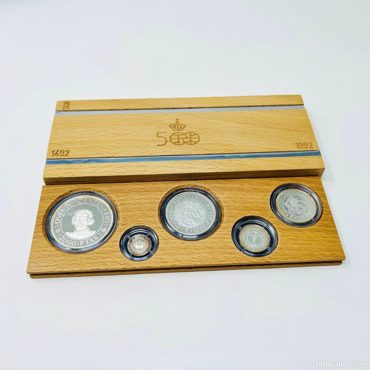 Monedas Juan Carlos I: Colecci&oacute;n Oficial FNMT Quinto Centenario 1989 Serie I Plata Proof con Estuche Original