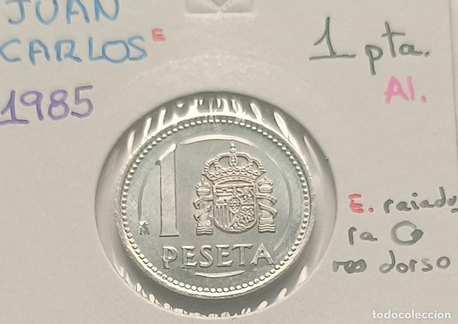 Monedas Juan Carlos I: 1 peseta Juan Carlos I, 1985 Alumnio, sin circular, S/C encartonada