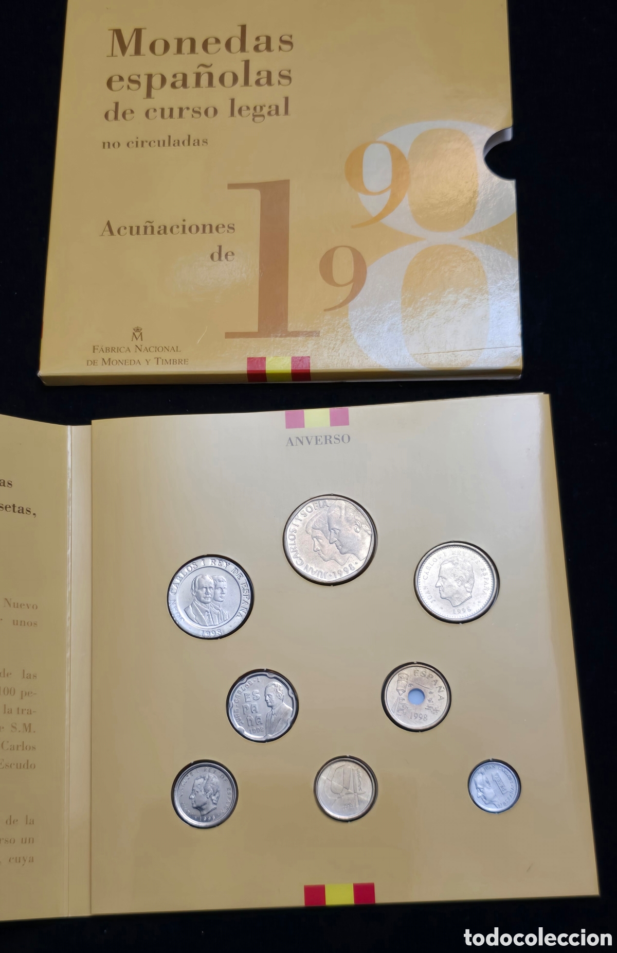 Monedas Juan Carlos I: Cartera oficial de la FNMT 1998 SC.