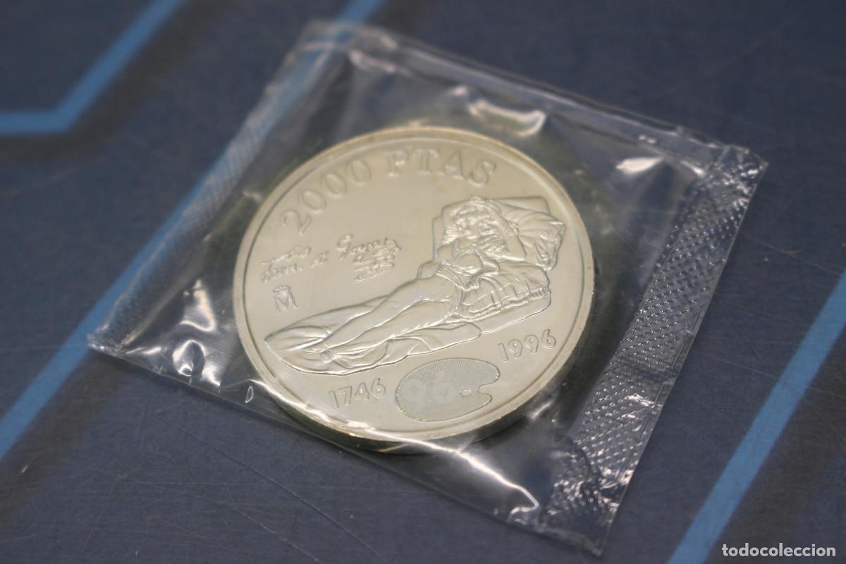 Monedas Juan Carlos I: Moneda conmemorativa 2000 pesetas. Plata. 1996. FDC. 250&ordm; Aniversario de Goya.