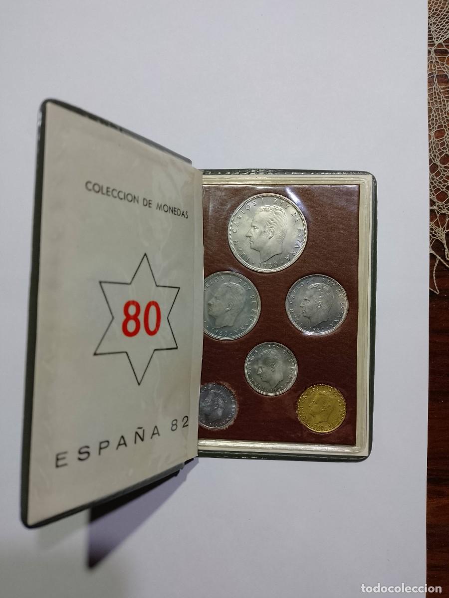 Monedas Juan Carlos I: Cartera monedas mundial 82 *80 6 monedas de valor 0,5 cts, 1, 5, 25, 50 y 100 pesetas