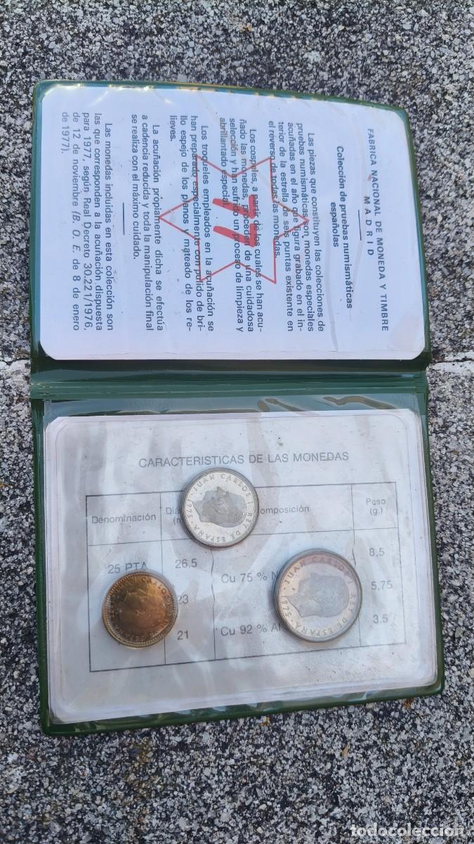 Monedas Juan Carlos I: Estuche Complet &eacute;preuve numismatique 1977 de la fabrica nacional de monedas y timbre de Madrid