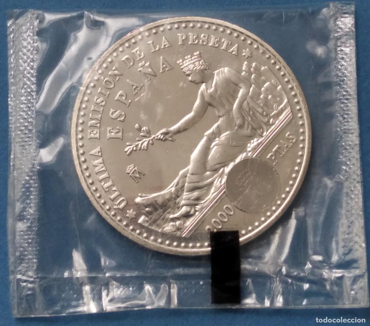 Monedas Juan Carlos I: MONEDA PLATA 2000 PESETAS 2001 &Uacute;LTIMA EMISION