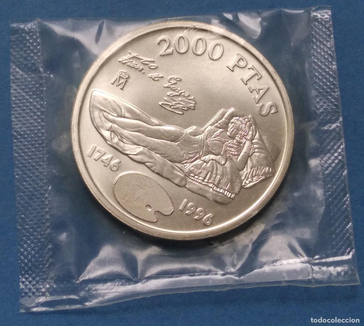 Monedas Juan Carlos I: MONEDA PLATA 2000 PESETAS 1996 GOYA