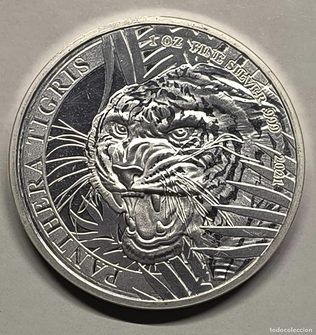 Monnaies Juan Carlos I: 1 oz 500 Kip Pantera Tigre