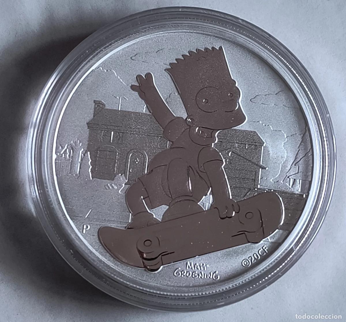 Moedas Juan Carlos I: Bart Simpson 1 oz Plata 2020 Proof