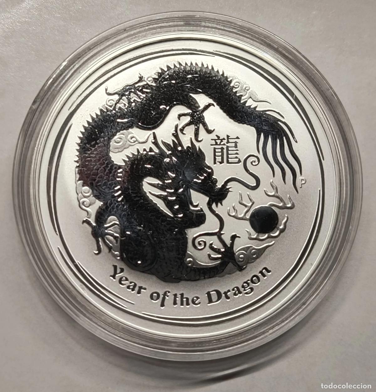 Moedas Juan Carlos I: 1 oz A&ntilde;o del Dragon 2012
