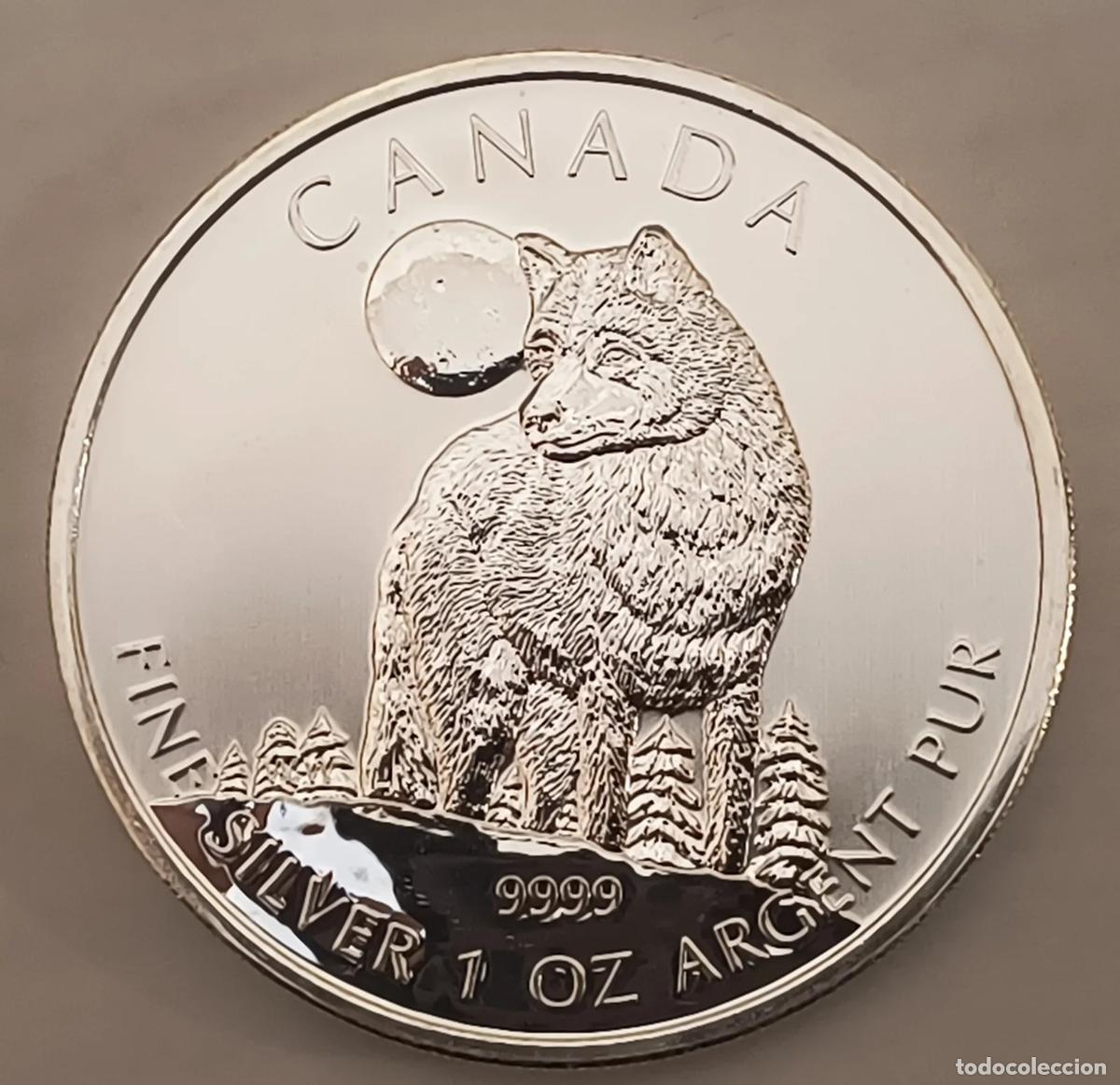 Moedas Juan Carlos I: 1 oz WOLF 2011 $5 (Canad&aacute;)
