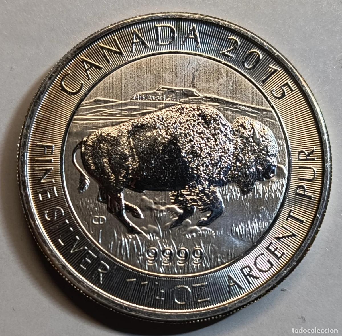 Moedas Juan Carlos I: 1.25 oz plata canada 2015 (Bufalo)