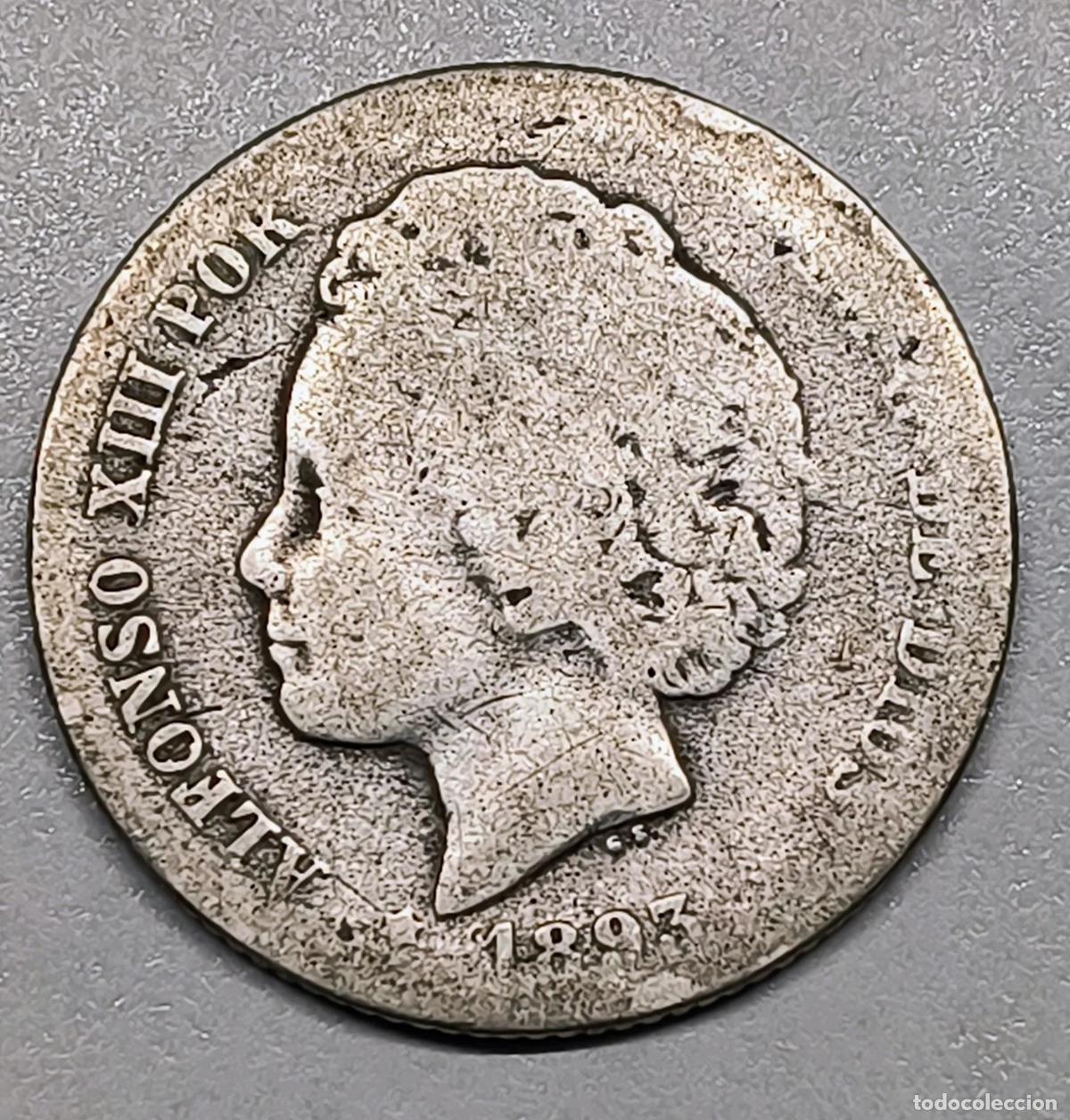 Moedas Juan Carlos I: 1 Peseta Alfonso XII 1893