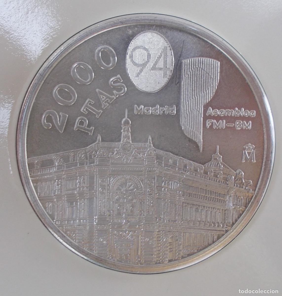 Monedas Juan Carlos I: Moneda 2000 Pesetas 1994 Plata 0,925 BME-FMI