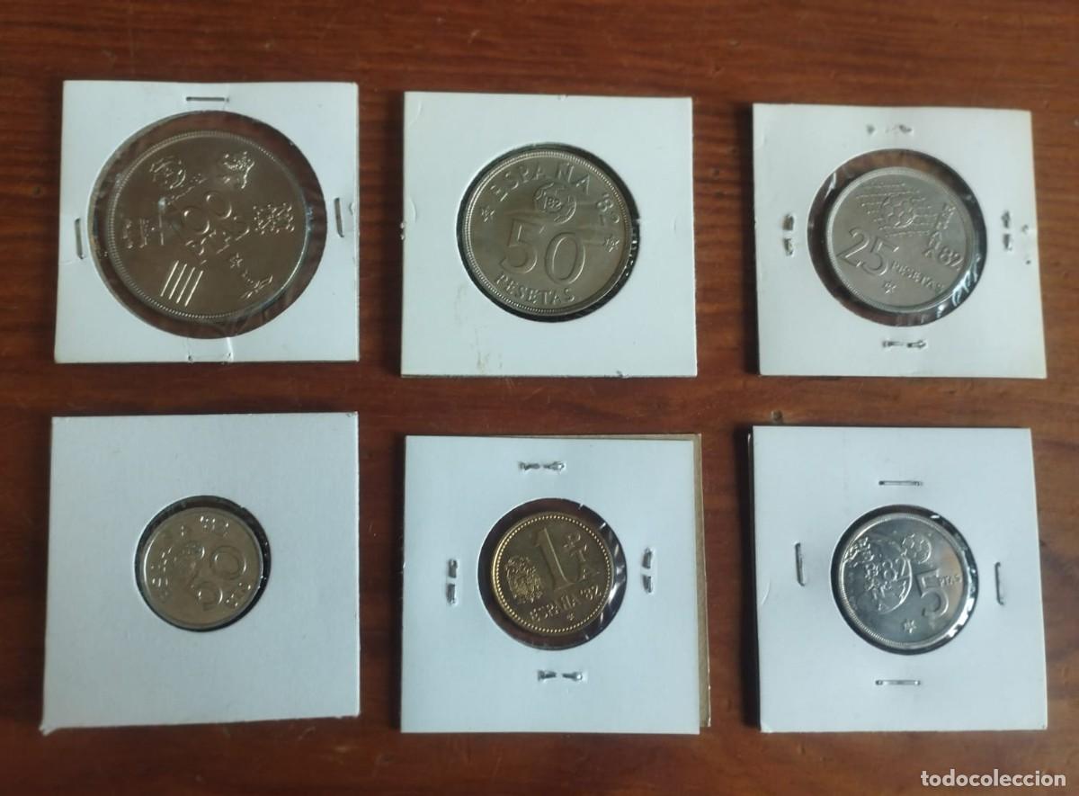 Monedas Juan Carlos I: Monedas espa&ntilde;olas de la &eacute;poca del rey Juan Carlos I para conmemorar el Mundial F&uacute;tbol Espa&ntilde;a 1982