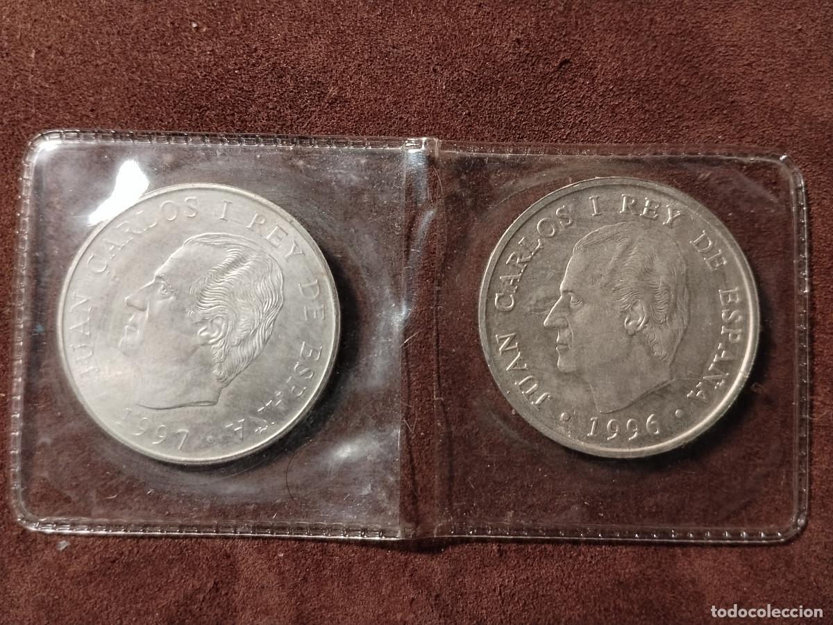 Monedas Juan Carlos I: Pareja de monedas de 2000 pesetas de plata (1996 y 1997) &ndash; Juan Carlos I &ndash; Plata 925