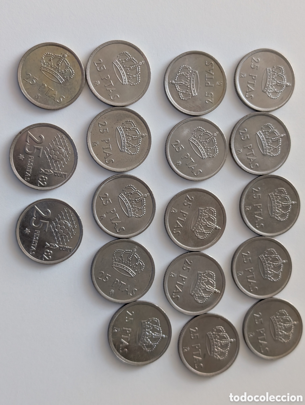 Monedas Juan Carlos I: Lote 17 Monedas 25 Pesetas Rey Juan Carlos I y Espa&ntilde;a 82