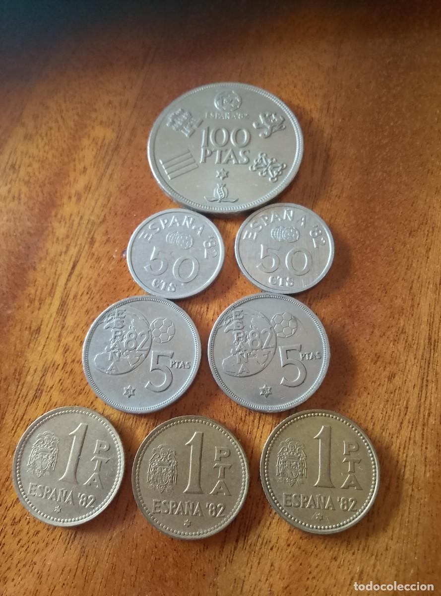 Monedas Juan Carlos I: Lote monedas Mundial 82