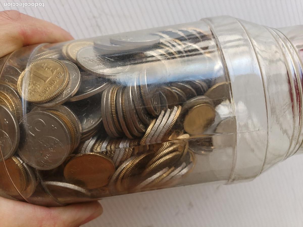 Monedas Juan Carlos I: Bote lleno de monedas de Juan Carlos I