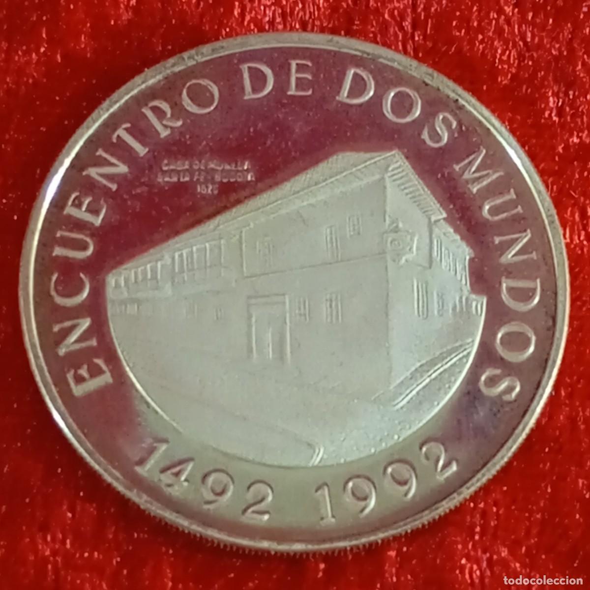 Monedas Juan Carlos I: ENCUENTRO DE DOS MUNDOS - 10.000 PESOS - REPUBLICA COLOMBIA - 1991 - 27 G - PLATA - INVERSI&Oacute;N / 12