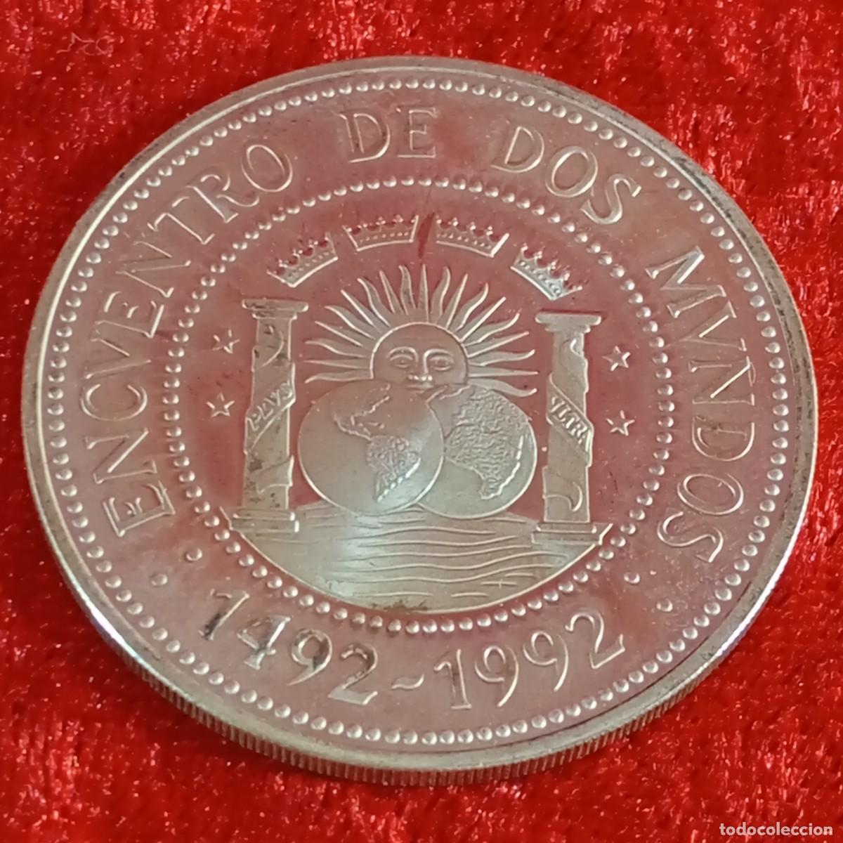 Monedas Juan Carlos I: ENCUENTRO DE DOS MUNDOS 1492-1992 - REPUBLICA ARGENTINA - 1991 - 27 G PLATA - INVERSI&Oacute;N / 22
